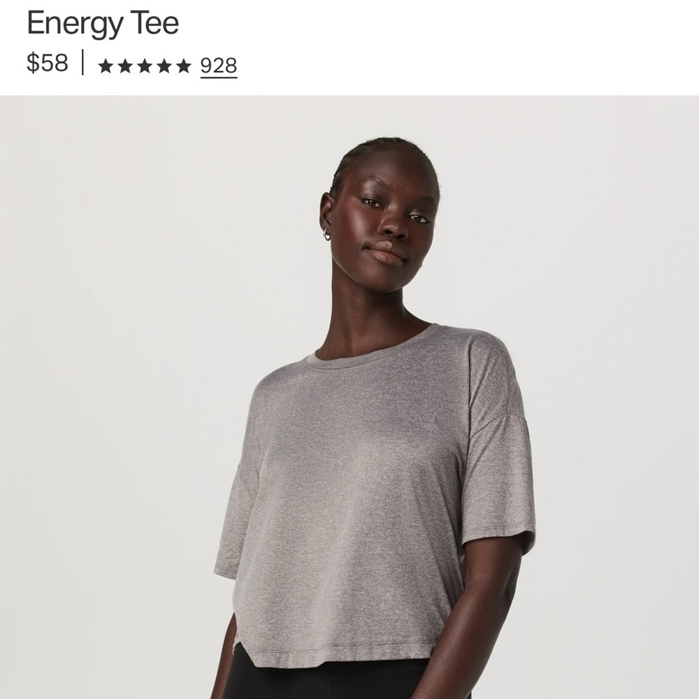 Vuori NWT Heather Gray Short Sleeve Tee